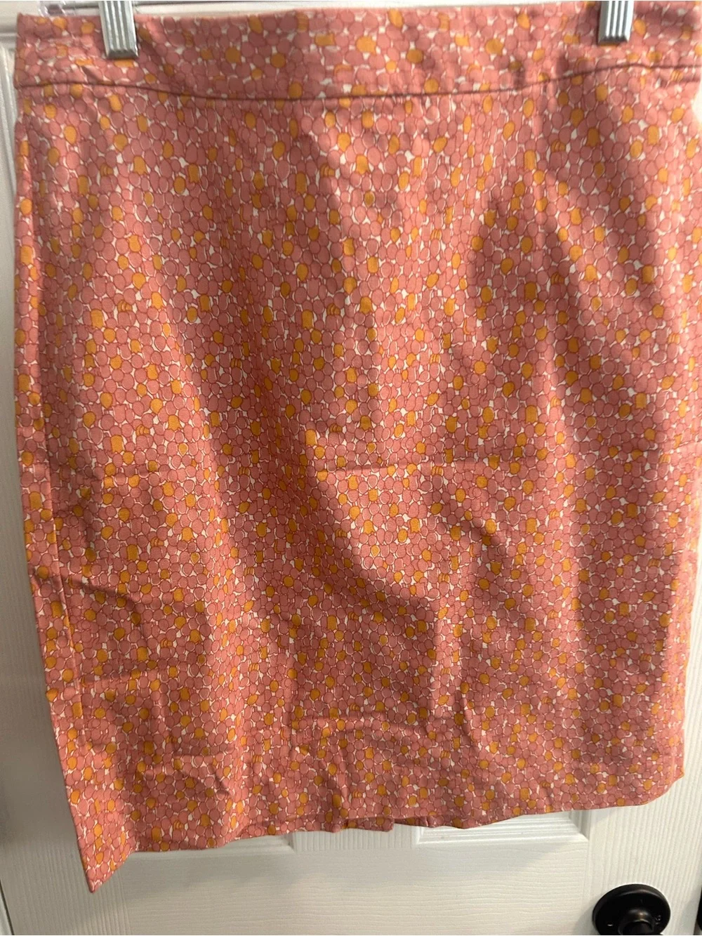Talbots Women’s Pink Orange  Tulip Print Pencil Straight Skirt 10 Petite NWOT